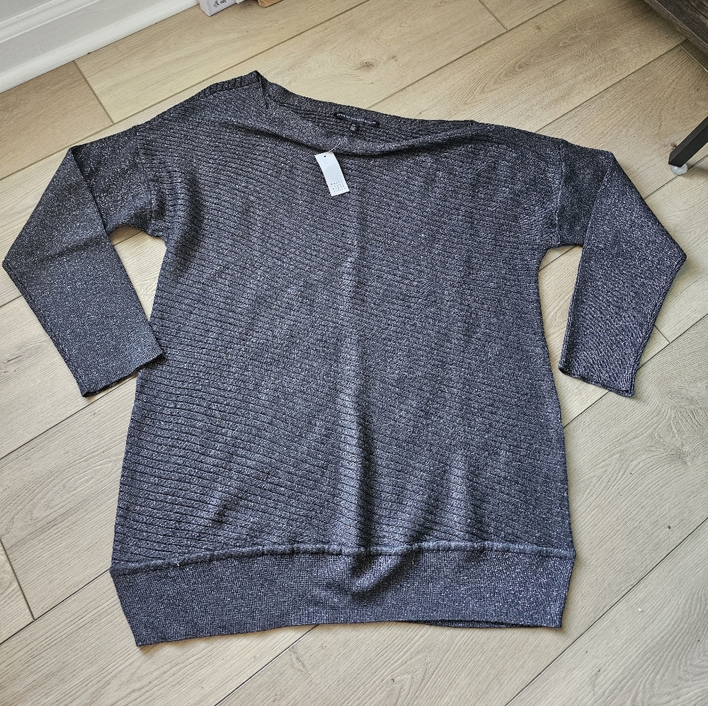 White House Black Market Off-the-Shoulder Sweater in Black